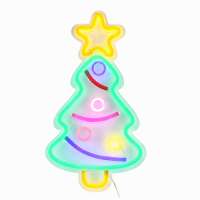 Custom Christmas Tree Shape Led Neon Flex Light Sign illuminated Signs Party Wall Decor Lights